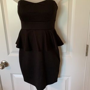 Body central strapless black dress